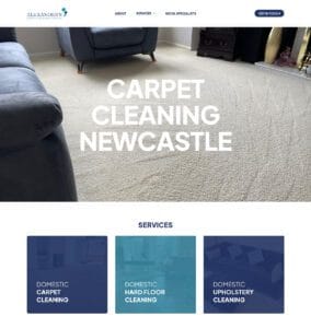 a screenshot of Alexanders Cleaning website home page