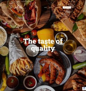 a screenshot of the Fresko foods website home page