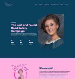 A screenshot of the Lost and Found RSC website