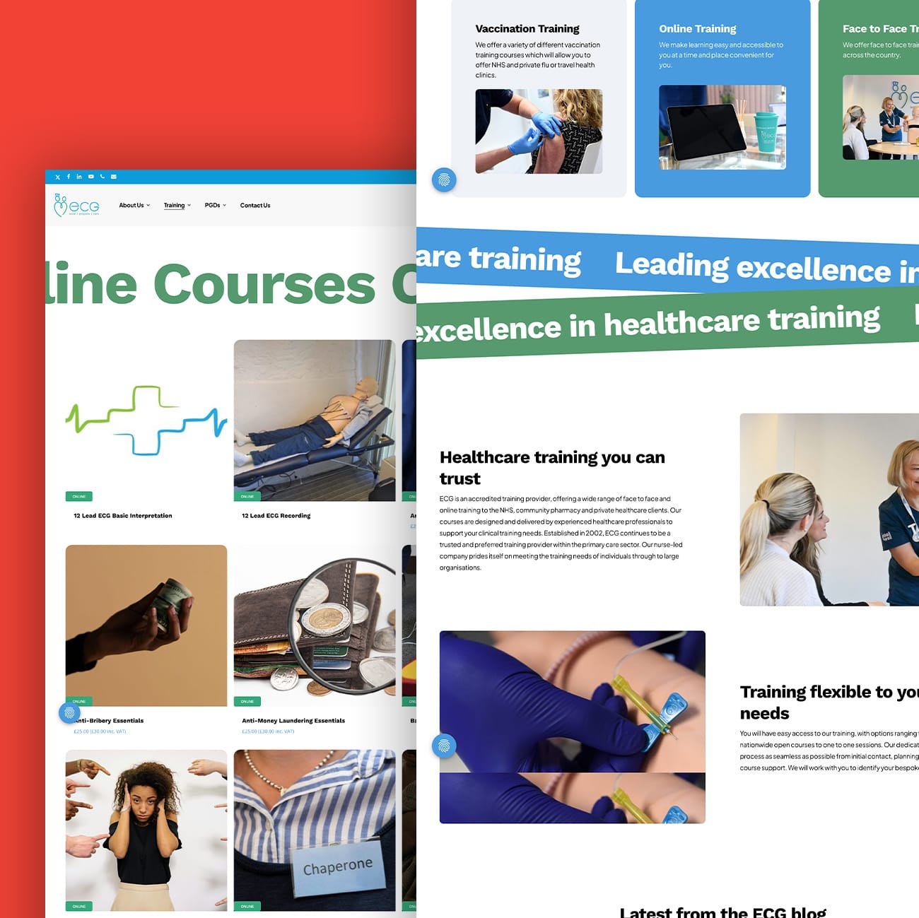 Healthcare training courses and education resources.