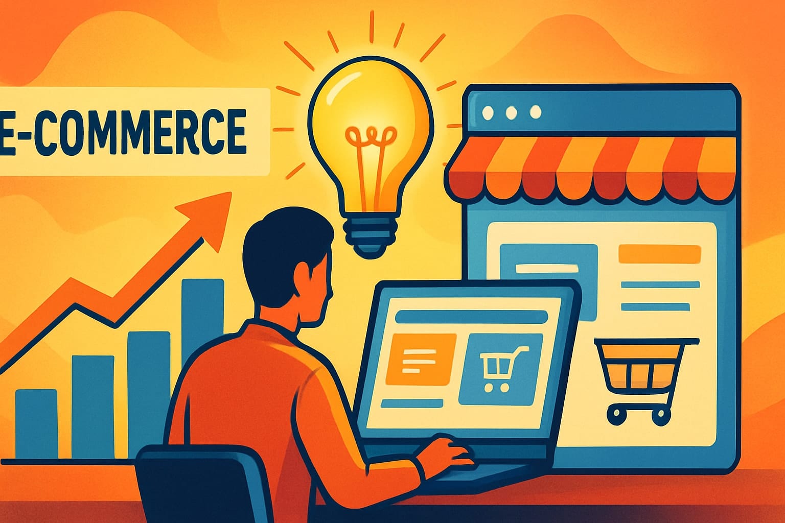 Illustration of e-commerce growth and innovation