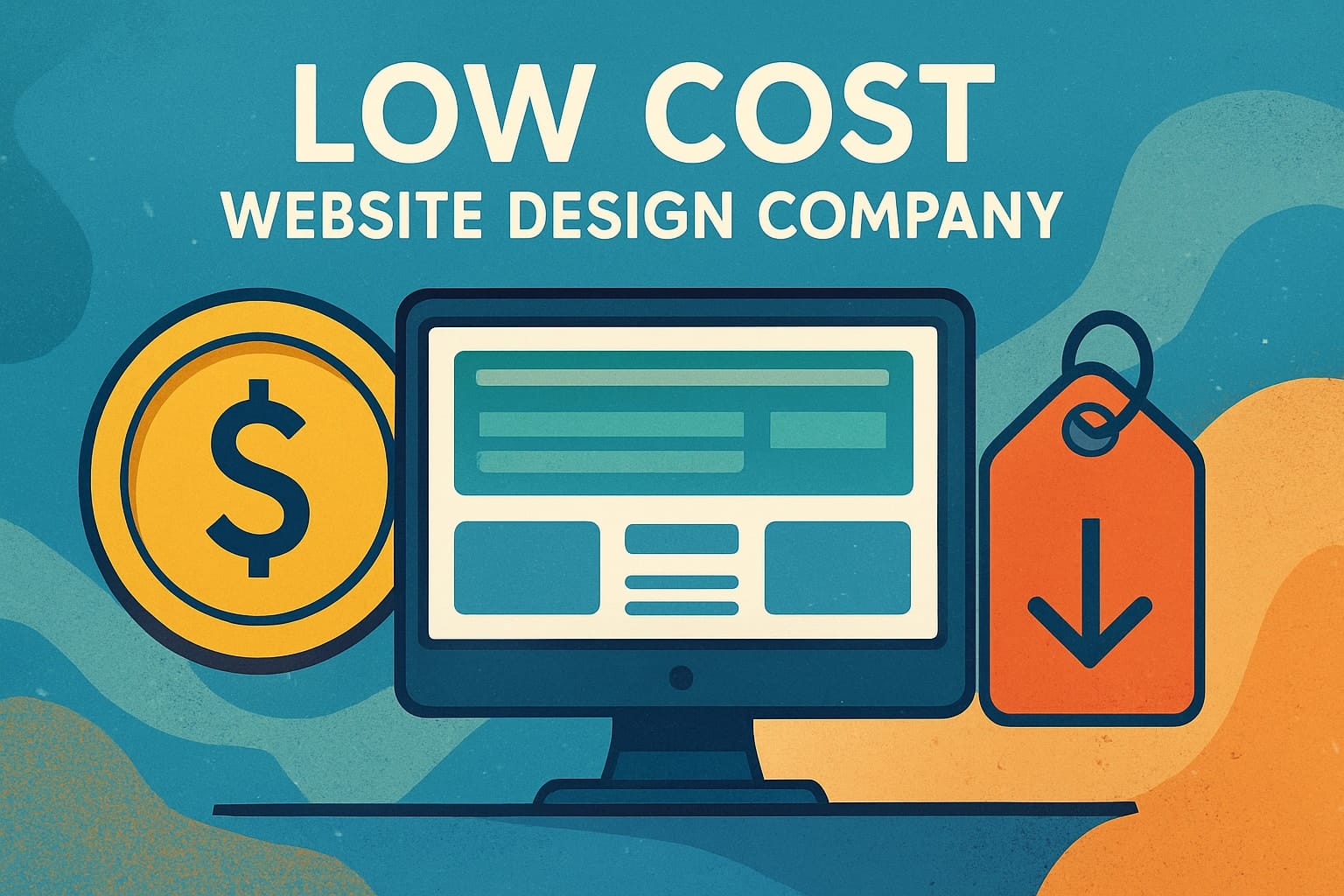 Affordable website design service illustration.