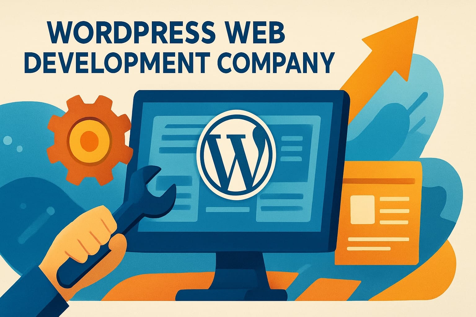 WordPress web development company illustration