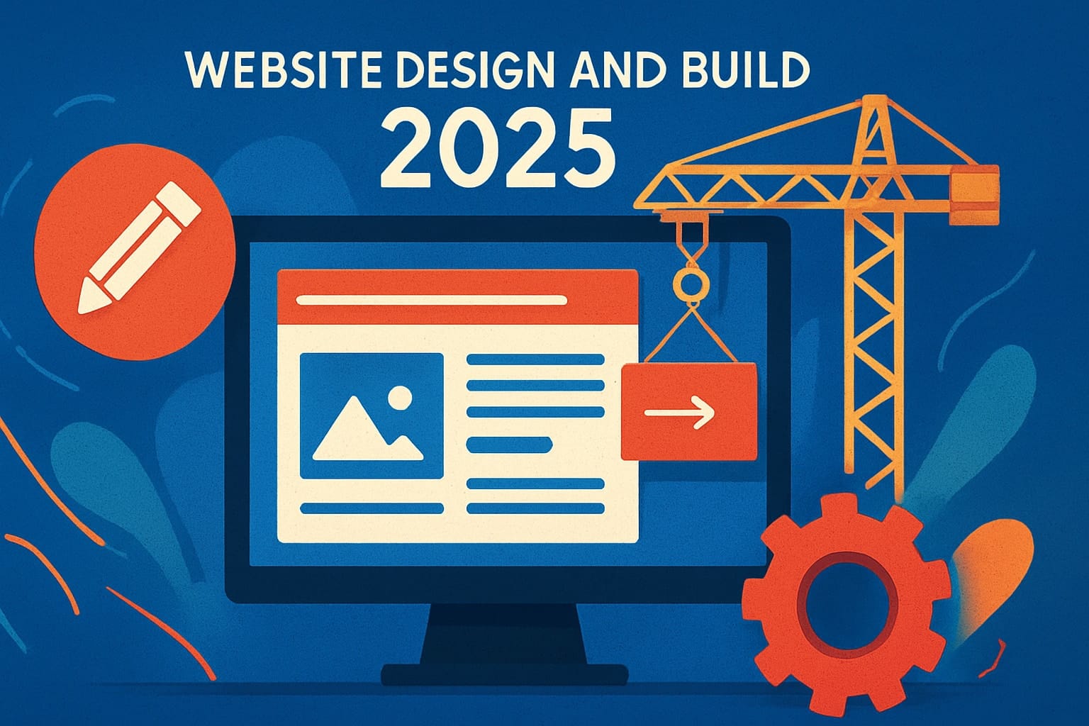 Website design and build illustration, 2025