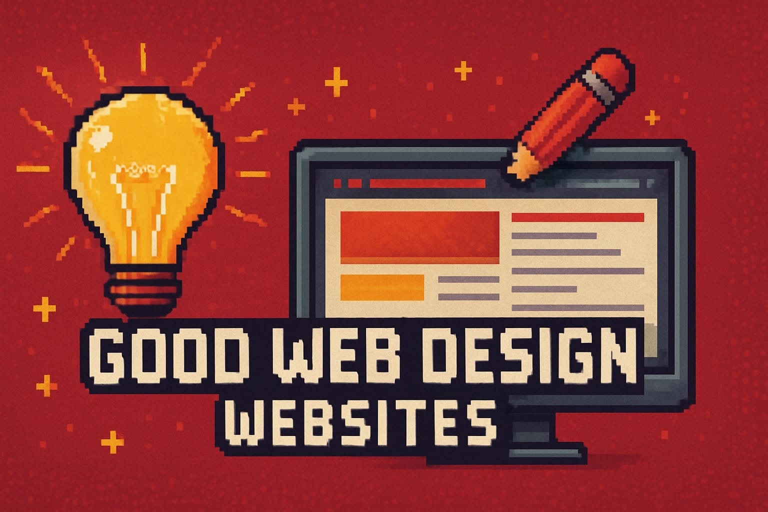 Creative web design with lightbulb and computer screen